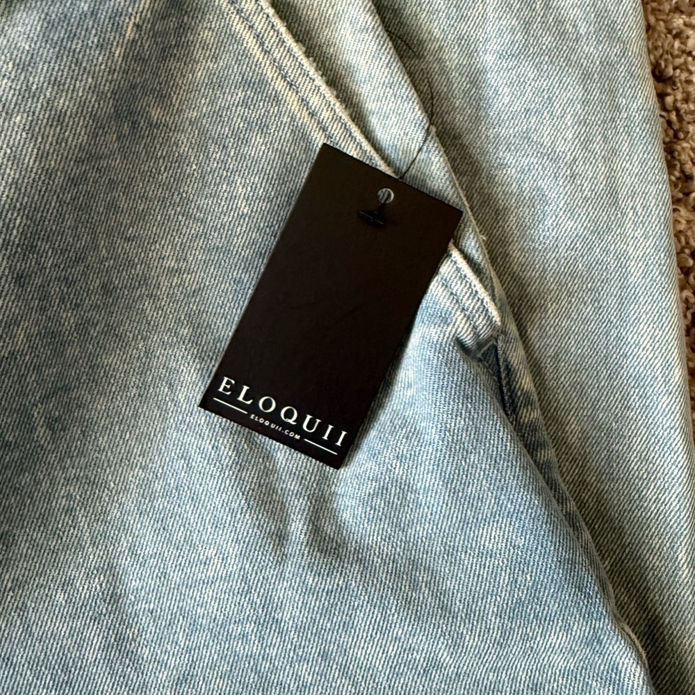 Eloquii Slouchy Distressed Denim Jean NWT Size 16 - Picture 6 of 7